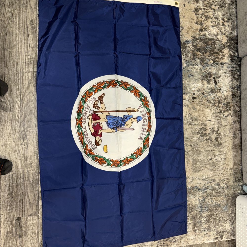 Vintage Virginia State Flag Nylon Made By Annin And Co